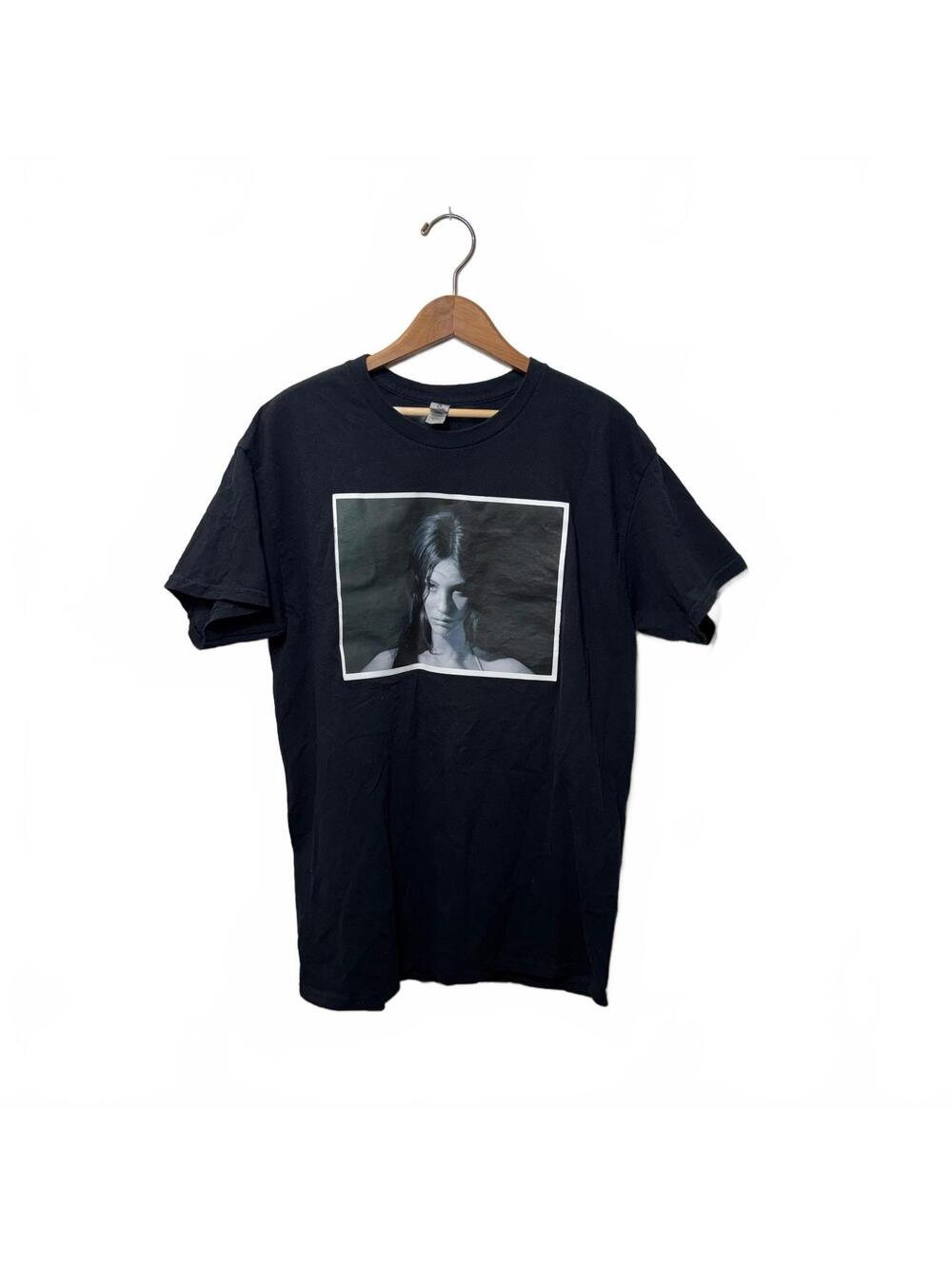 Black Gracie Adams Graphic Tee Portrait Print Size L